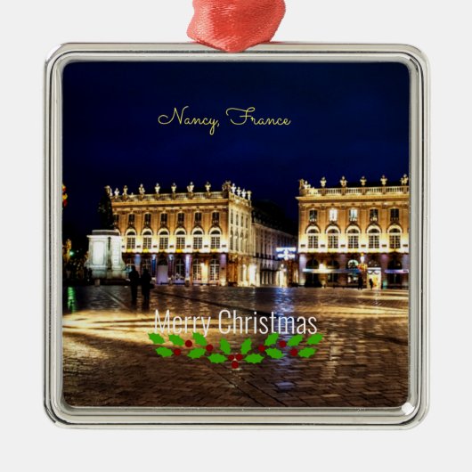 Christmas Greetings from Nancy, France メタルオーナメント (正面)