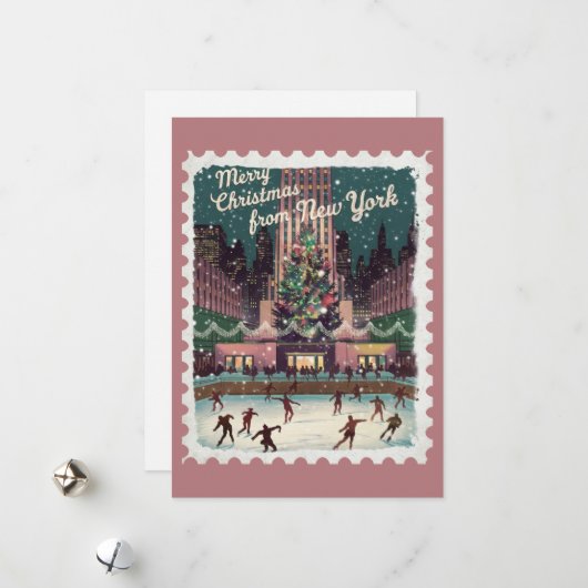 Christmas Greetings from New York Holiday Card シーズンカード (正面/裏面インサイチュ)