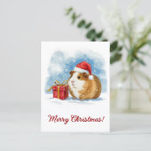 Christmas Guinea Pig Postcard ポストカード (スタンド正面)