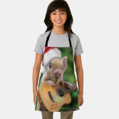 Christmas guitar pig エプロン (インサイチュ)