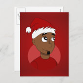 Christmas guy cartoon シーズンポストカード (正面/裏面)