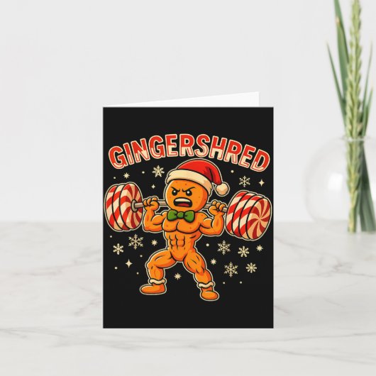 Christmas Gym Gingerbread Gingershred Xmas Workout カード (正面)