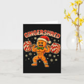 Christmas Gym Gingerbread Gingershred Xmas Workout カード (黄色い花)