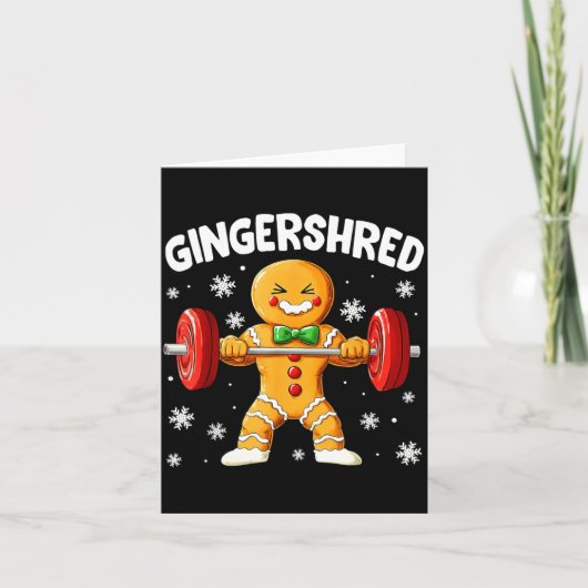 Christmas Gym Gingerbread Gingershred Xmas Workout カード (正面)