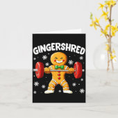 Christmas Gym Gingerbread Gingershred Xmas Workout カード (黄色い花)