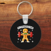Christmas Gym Gingerbread Gingershred Xmas Workout キーホルダー (正面)