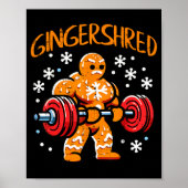 Christmas Gym Gingerbread Gingershred Xmas Workout ポスター (正面)