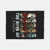 Christmas Halloween Creepmas Friends Horror Xmas C フリースブランケット (正面(横))