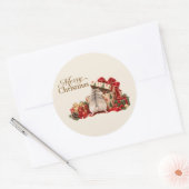 Christmas Hamster Exploring Gifts Sticker ラウンドシール (封筒)