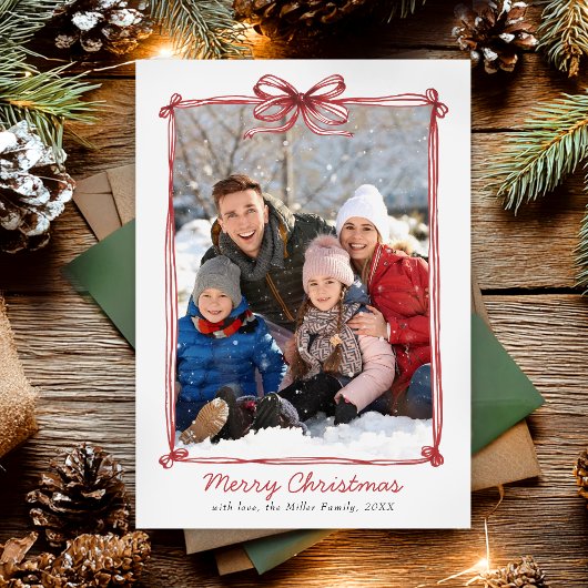 Christmas Hand Drawn Holiday Card シーズンカード