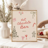 Christmas Hand Drawn Hot Chocolate Bar ポスター