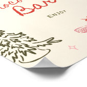 Christmas Hand Drawn Hot Chocolate Bar ポスター (角)