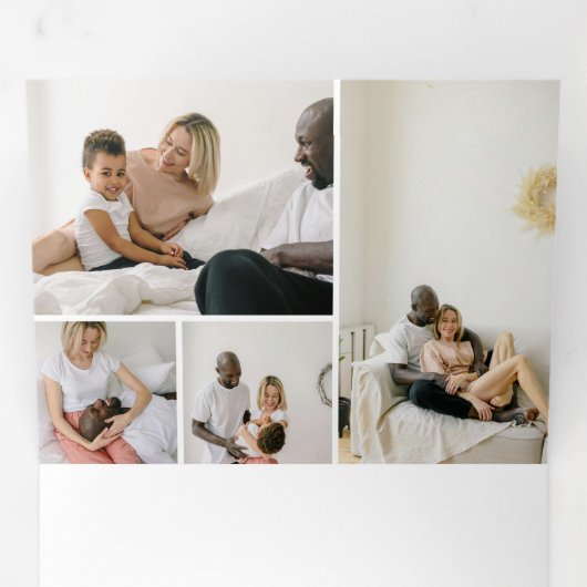 Christmas Handwritten Script Serif 16 Photo 三つ折りクリスマスカード (内部最初)