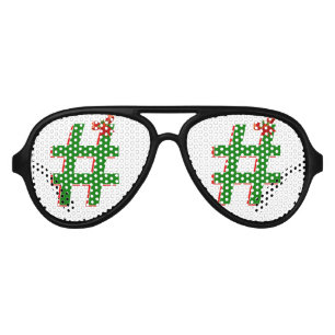 #Christmas #HASHTAG – ハッシュラベル記号 アビエーターサングラス