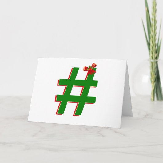 #Christmas #HASHTAG – ハッシュラベル記号 シーズンカード (正面)