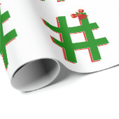 #Christmas #HASHTAG – ハッシュラベル記号 ラッピングペーパー (ロールコーナー)