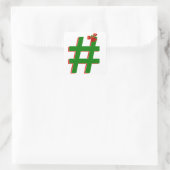 #Christmas #HASHTAG - Hash Tag Symbol スクエアシール (バッグ)