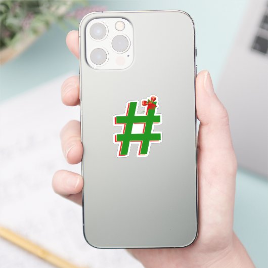 Christmas Hashtag Symbol シール (スマートフォン)