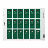 Christmas Hat Elegant Simple Return Address ラベル (フルシート)