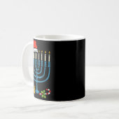 Christmas Hat Menorah Jew Hanukkah Chanukah Men Wo コーヒーマグカップ (正面左)