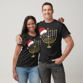 Christmas Hat Menorah Jew Hanukkah Chanukah Men Wo Tシャツ (ユニセックス)