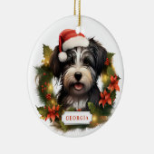 Christmas Havanese Ceramic Circle Ornament セラミックオーナメント (右)