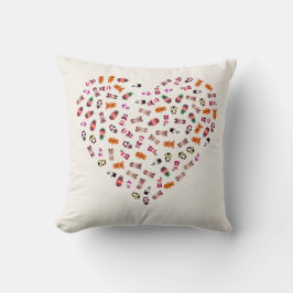 Christmas Heart Pillow | Festive Holiday Decor Cus クッション