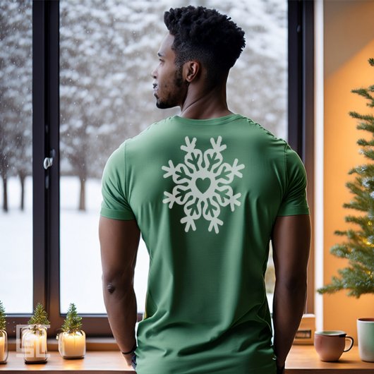 Christmas Heart Snowflake Ornate Classic Tシャツ