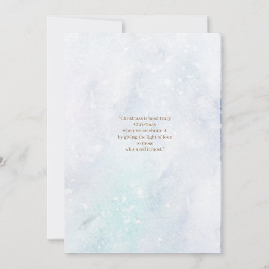 Christmas  heavy snow pine forest 2 card 招待状 (裏面)