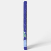 Christmas hedgehog and Christmas tree Samsung Galaxyケース (左側面)