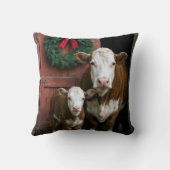 Christmas Hereford Cow and Calf クッション (裏面)