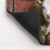 Christmas Hereford Cow and Calf マウスパッド (コーナー)