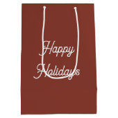 Christmas Hereford Cow and Calf ミディアムペーパーバッグ (裏面)