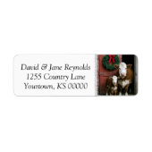 Christmas Hereford Cow and Calf ラベル (正面)