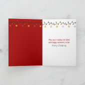 Christmas Hereford Cow Wearing a Santa Hat カード (内部)