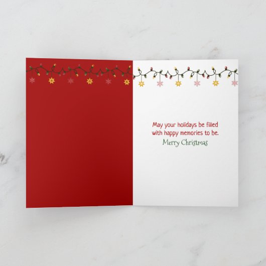 Christmas Hereford Cow Wearing a Santa Hat カード (内部)