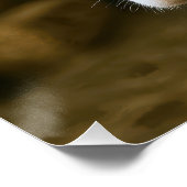 Christmas Hereford Cow Wearing a Santa Hat ポスター (コーナー)