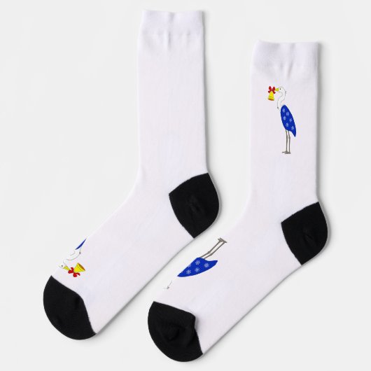 Christmas Heron Crew Socks ソックス (左)