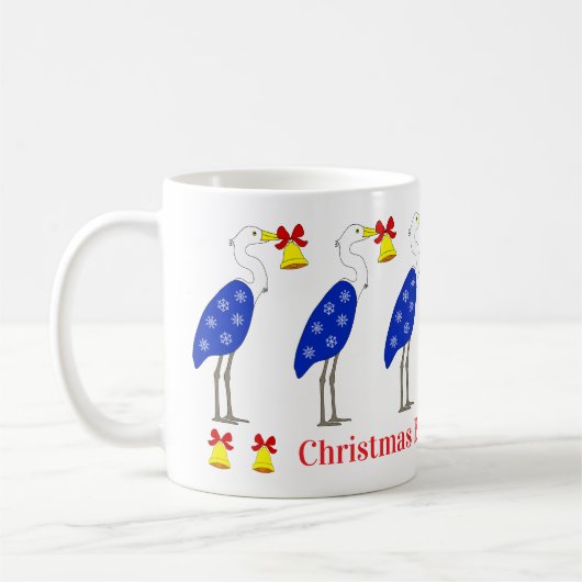 Christmas Herons Mug コーヒーマグカップ (左)