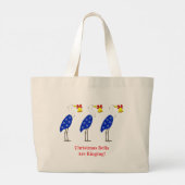 Christmas Herons Tote Bag ラージトートバッグ (裏面)