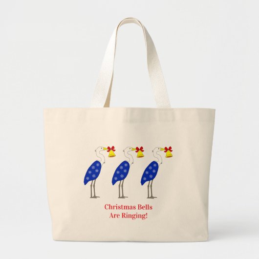 Christmas Herons Tote Bag ラージトートバッグ (正面)