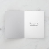 Christmas Highland Cow Licking Snowflakes Card カード (内部)