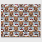 Christmas Highland Cows Wrapping Paper ラッピングペーパー (フラット)