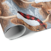 Christmas Highland Cows Wrapping Paper ラッピングペーパー (ロールコーナー)