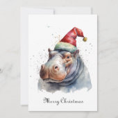 Christmas Hippoカスタマイズ可能 シーズンカード (正面)
