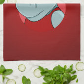 Christmas hippo cartoon キッチンタオル (折り畳み)