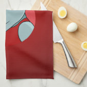 Christmas hippo cartoon キッチンタオル (四つ折り)