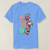 Christmas Ho Ho Ho Pug Dog Lover Funny Happy Holid Tシャツ (デザイン正面)