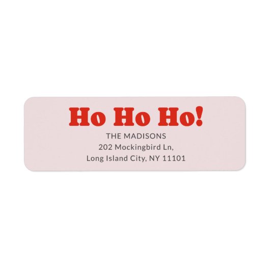 Christmas Ho Ho Ho Retro ラベル (正面)