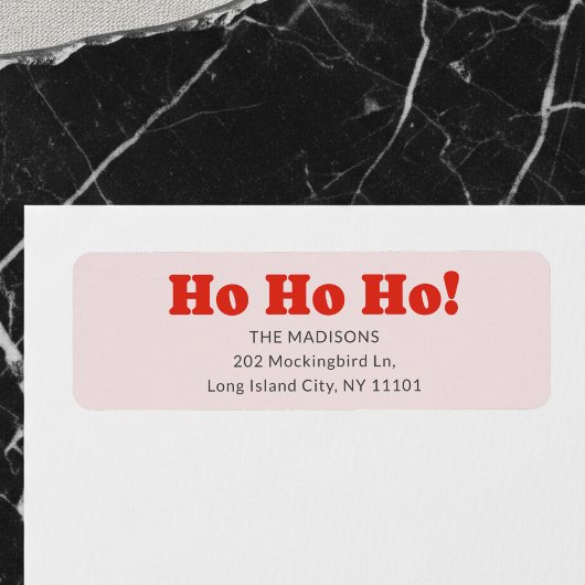 Christmas Ho Ho Ho Retro ラベル